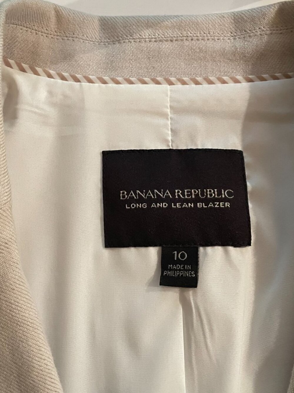 Banana Republic Flax Linen Long and Lean single-breasted blazer - Picture 2 of 4